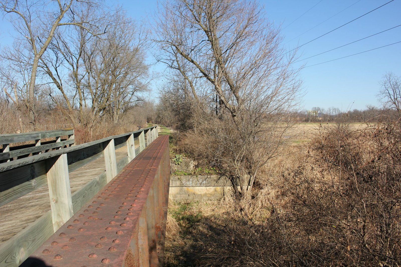 Looking east